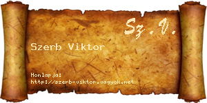 Szerb Viktor névjegykártya
